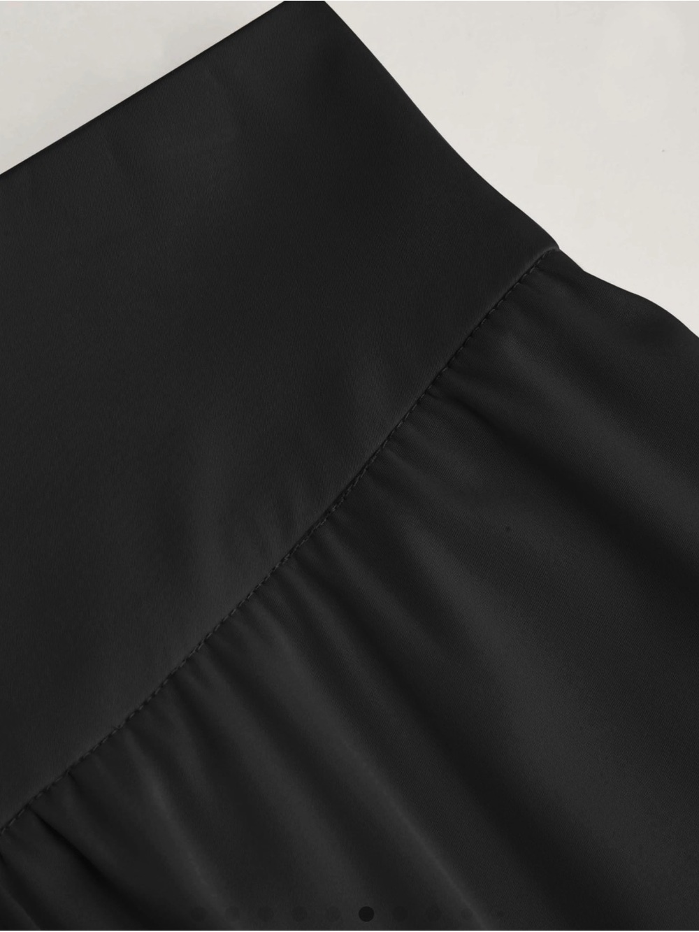 Cider Mid-Rise Wide Leg Satin Pants - Black - Picture 3 of 15
